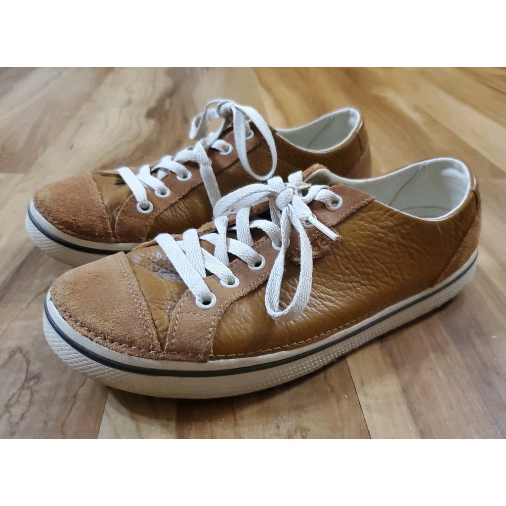 Crocs Hover Chestnut Pebble Leather & Suede Lace-up Sneaker 11950 Womens US 10